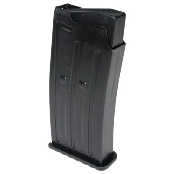 Chiappa Charles Daly AR-12S Shotgun Magazine, black magazine viewed from the front and side