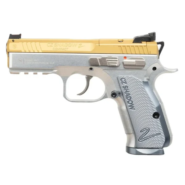 Cz-Usa Firearms CZ USA Shadow 2 Compact Handgun 9mm Luger 15rd Magazine 4" Barrel OR Gold Slide and Silver Grip