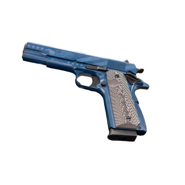 Chiappa Firearms USA Ltd Chiappa 1911 250th Anniversary Handgun .45 Auto 8rd Magazine 5'' Barrel Blue Navy Cerekote G10 Grips