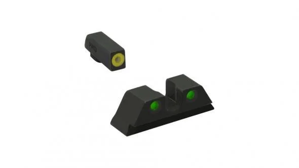 primary-42024 Meprolight Sights Meprolight ML41770 Hyper-Bright Yellow Ring Front/Green Rear Sights for S&W M&P Shield Shield Plus (Not EZ