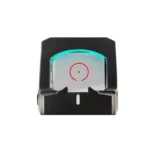 Meprolight Mepro Pistol Optic MPO-S, black open emitter sight with red bullseye, rear view