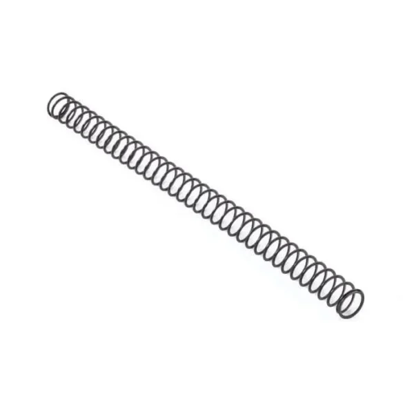 Wilson Combat Flat Wire Chrome Silicon AR-15 Buffer Tube Spring, silver coil side view