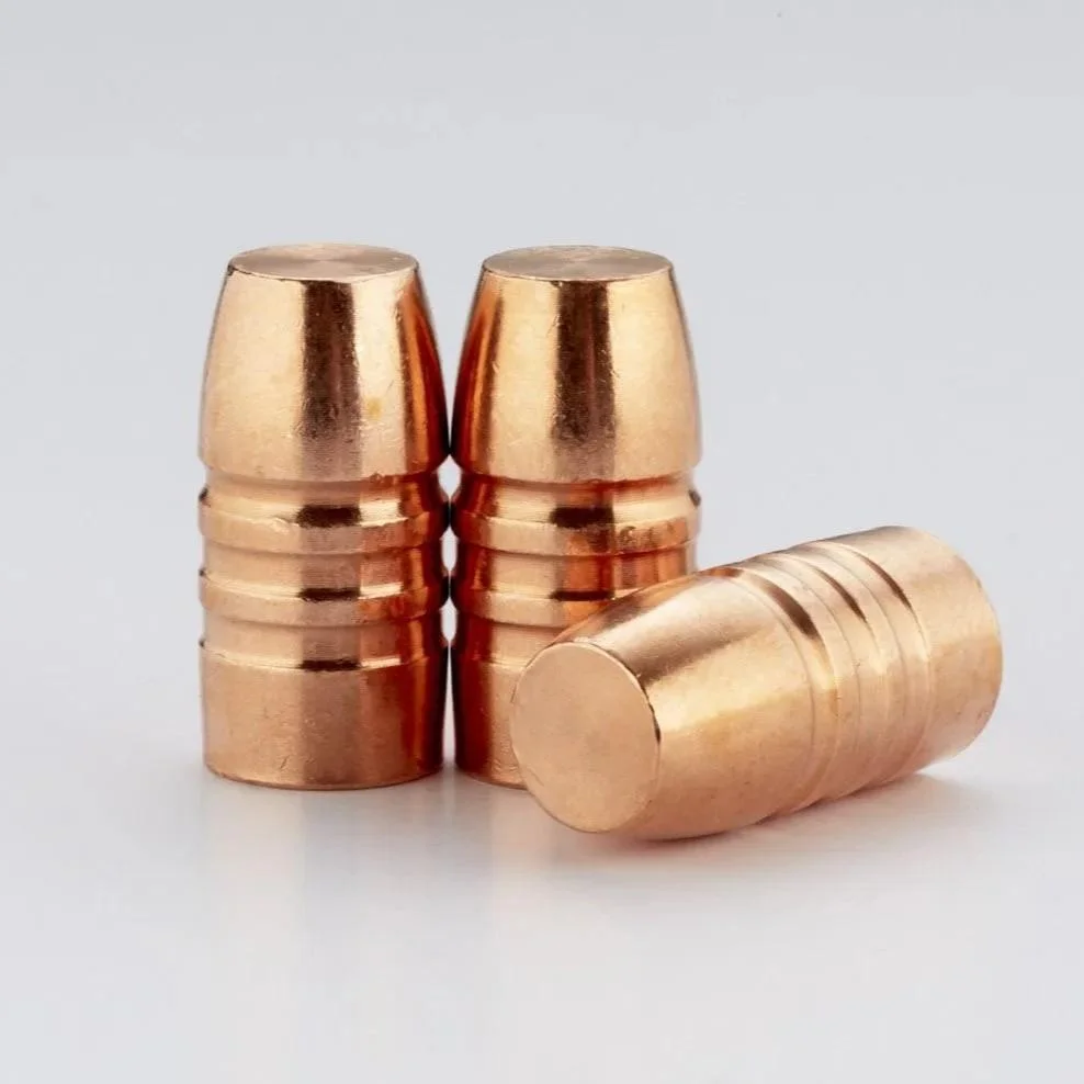 primary-42080 Lehigh Wide Flat Nose Dangerous Game Solid Bullet, three copper bullets with flat tips