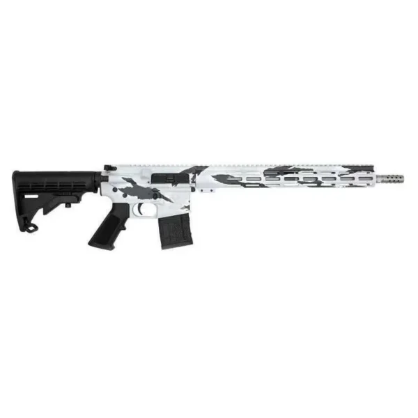 10 Ring GLFA .223 Wylde Rifle .223 Wylde 30rd Magazine 16" Threaded Barrel Snow Camo Stainless Steel with 15.25" Handguard
