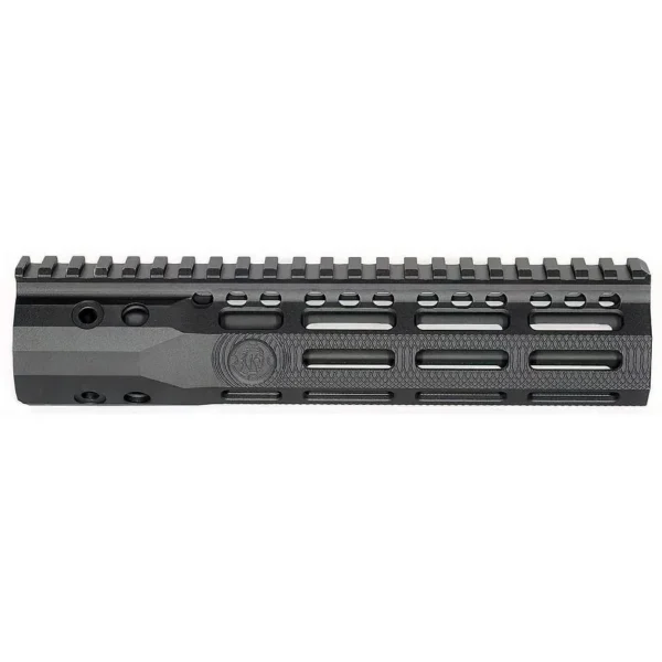 Troy Gen2 SOCC M-LOK BattleRail Handguard, black side view with top rail and vent slots