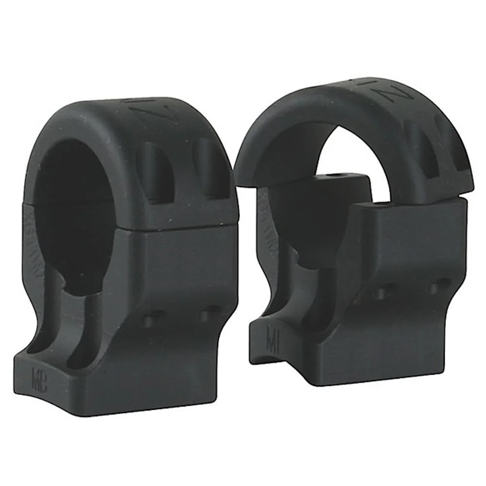 primary-42147 DNZ Hunt Masters 2-Piece Scope Mount, black, angled view of two scope rings