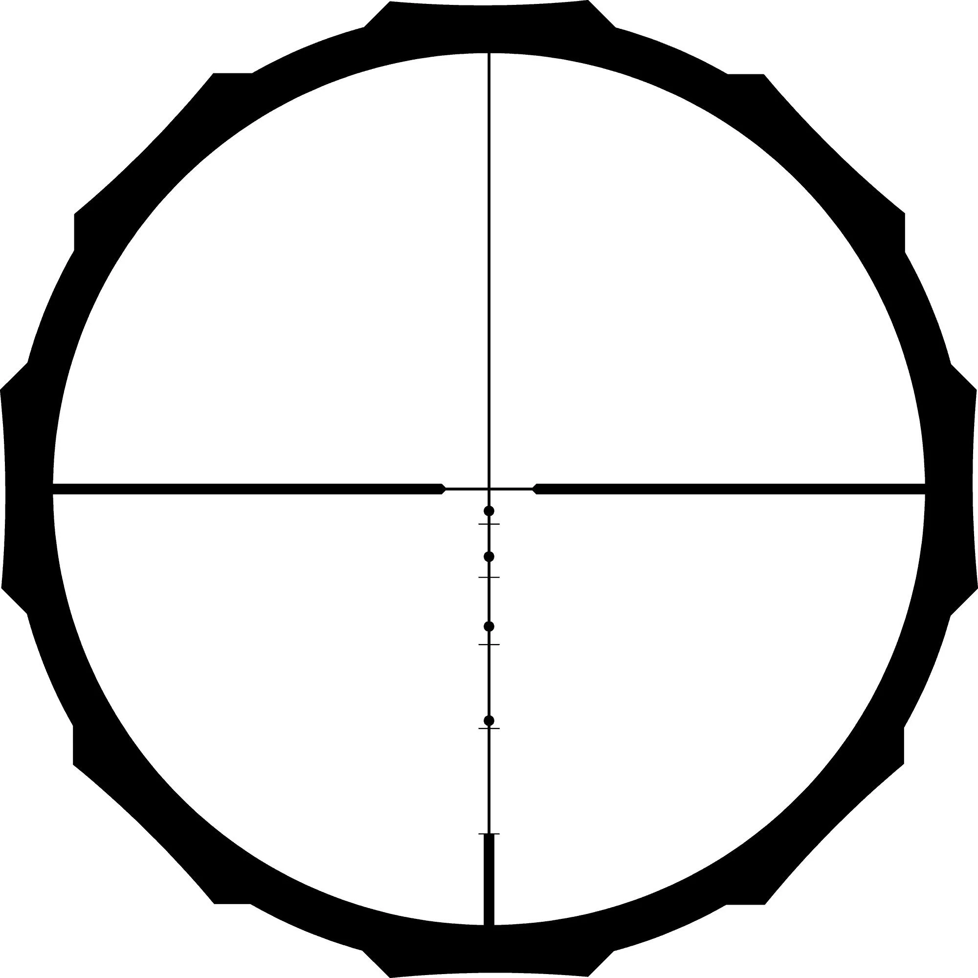 primary-42166 Crimson Trace Corporation Crimson Trace Hardline Rifle Scope - 2-7x32mm 1" SFP BDC Blackout