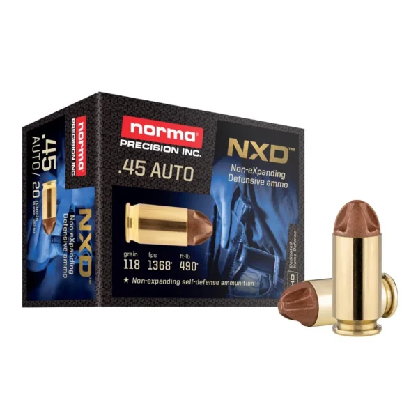Norma Ammunition Norma NXD Handgun Ammunition .45 Auto 118gr NXD 1368 fps 20/ct