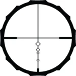 Crimson Trace Brushline Pro 3-9x40mm scope reticle with bold circular border and BDC marks