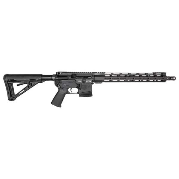 Diamondback DB15 Rifle, left-side view in black with adjustable stock, magazine and handguard