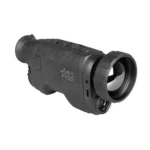 AGM ReachIR LRF 50-640 black thermal monocular, front-right view with eyecup and large lens