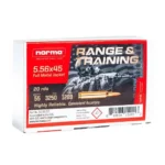 Norma Ammunition Norma Range & Training Rifle Ammunition 5.56X45 NATO 55gr FMJ 3250 fps 20/rd