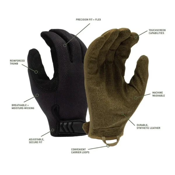 Pyramex Safety Pyramex Venture Gear Medium-Duty Adjustable Operator Gloves Coyote Brown M