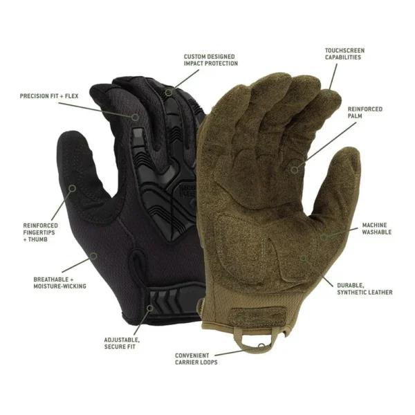 Pyramex Safety Pyramex Venture Gear Heavy-Duty Impact Operator Gloves Black M