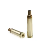 Peterson Unprimed Rifle Brass 270 Weatherby, two brass cases shown upright and on side