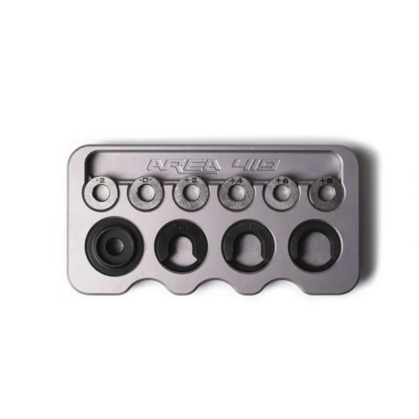 Area419 Area 419 Zero Modular Shell Holder System, top view of grey tray and black holders