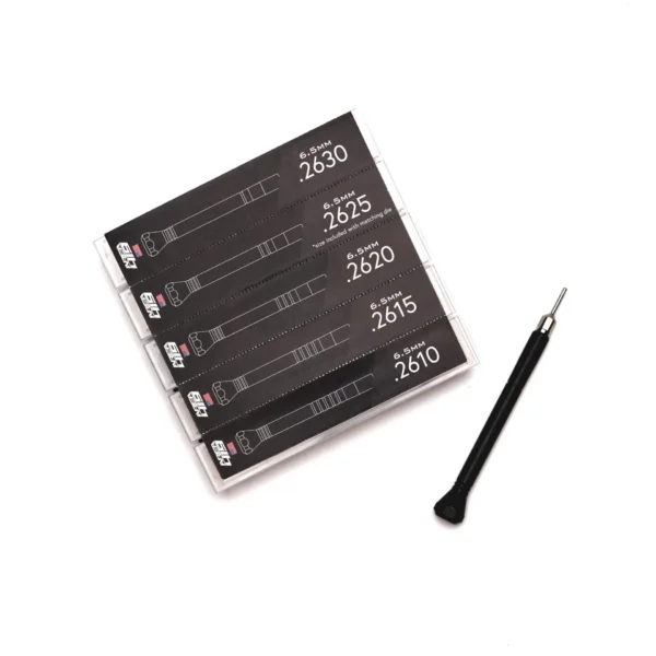 Area419 Mandrel Sizing Kit, black case with five labeled mandrels and separate black handle