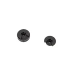 Area419 Area 419 M-Series Shellholders, two black circular shellholders, angled top view