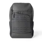 Mission First Tactical ACHRO 22L EDC Backpack Black, front view with zip pockets and slotted panel