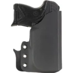 Mission First Tactical Ruger LCP II pocket holster in black, side view holding a pistol