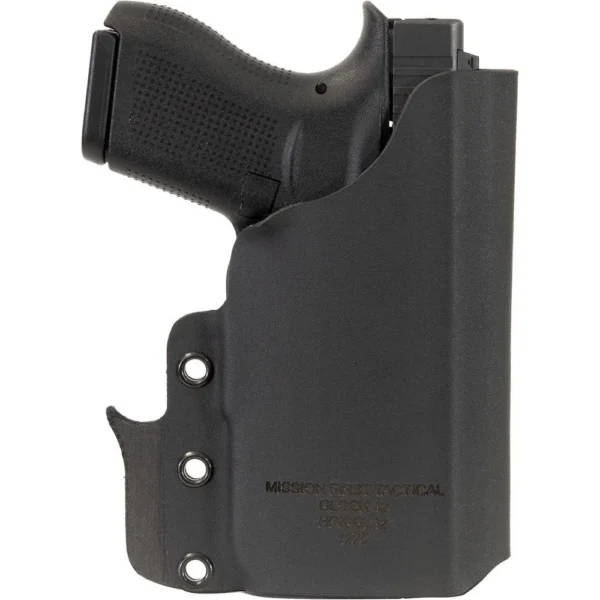 Mission First Tactical Pocket Holster for Glock 42 in black with pistol grip visible