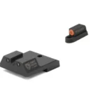 Night Fision LLC Perfect Dot NS Set, black rear and front sights with orange front dot