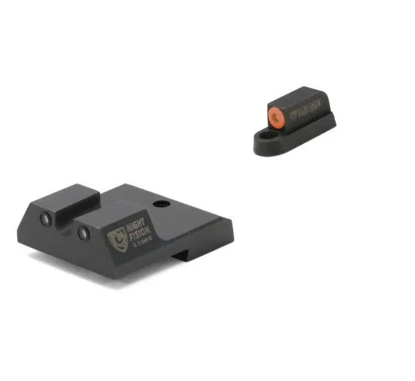 Night Fision LLC Perfect Dot NS Set, black rear and front sights with orange front dot