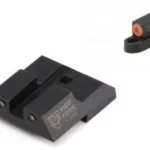 Night Fision LLC Perfect Dot NS Set, black rear sight and orange-accented front sight
