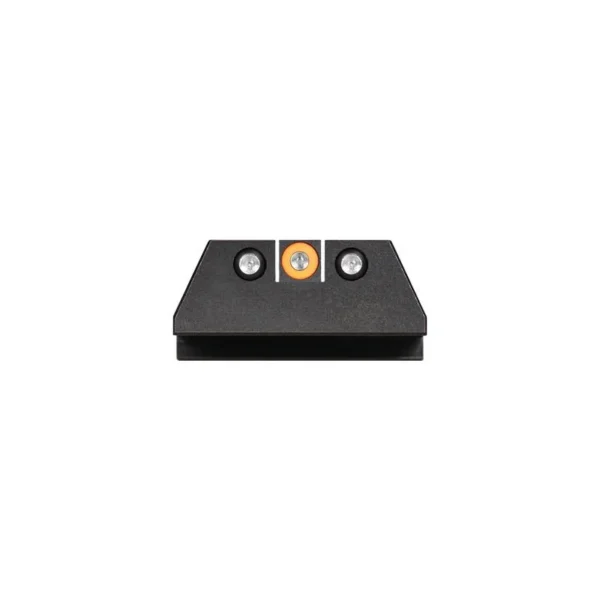 Night Fision Night Sight Set, black rear sight with white dots and orange center insert