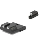 Night Fision LLC Perfect Dot NS Set, black front and U-notch rear sights, angled view