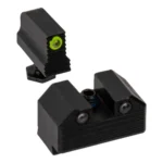 Optics Ready Stealth Night Sight Set, black sights with yellow front ring and black rear