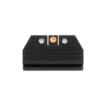 Night Fision Optics Ready Stealth Night Sight Set, black rear view with orange front dot