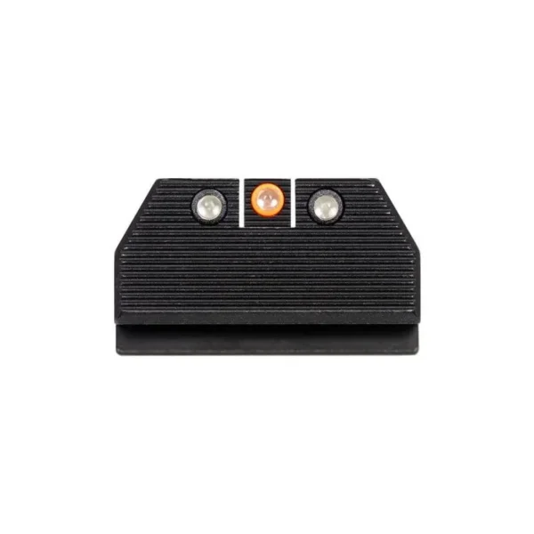 Night Fision Optics Ready Stealth Night Sight Set, black rear view with orange front dot