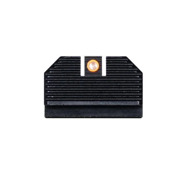 Night Fision Optics Ready Stealth Night Sight Set, rear view of black sight with orange front dot