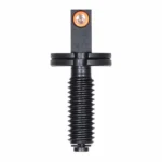 Night Fision Tritium Front Sight Post Orange Ring for AR15, black front view with orange sight ring