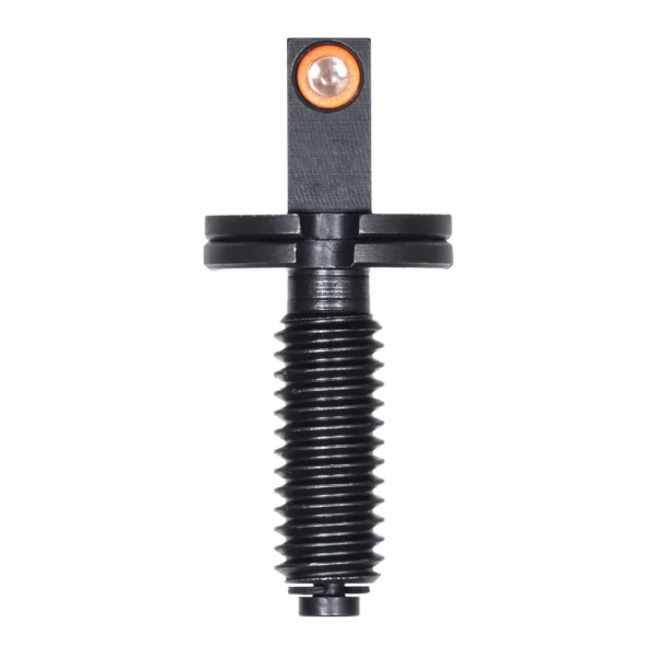 Night Fision Tritium Front Sight Post Orange Ring for AR15, black front view with orange sight ring