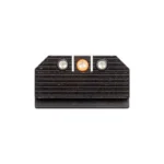 Night Fision Optics Ready Stealth Night Sight Set, black rear view with orange center dot