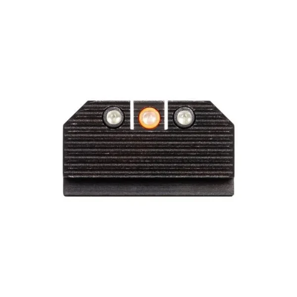 Night Fision Optics Ready Stealth Night Sight Set, black rear view with orange center dot