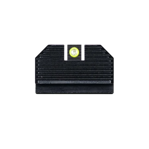 Night Fision Optics Ready Stealth Night Sight Set, black rear sight with yellow insert