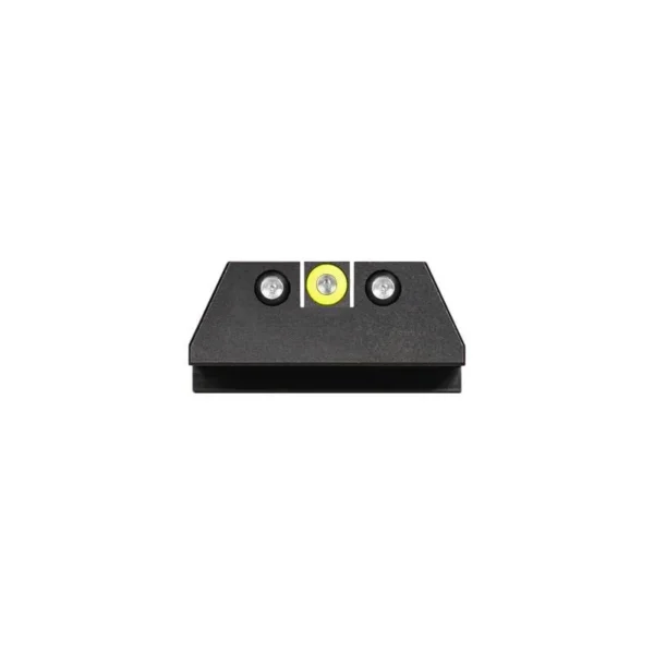 Night Fision Night Sight Set, rear view in black with yellow front dot and two white rear dots