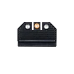 Night Fision Optics Ready Stealth Night Sight Set, black rear sight with orange center dot