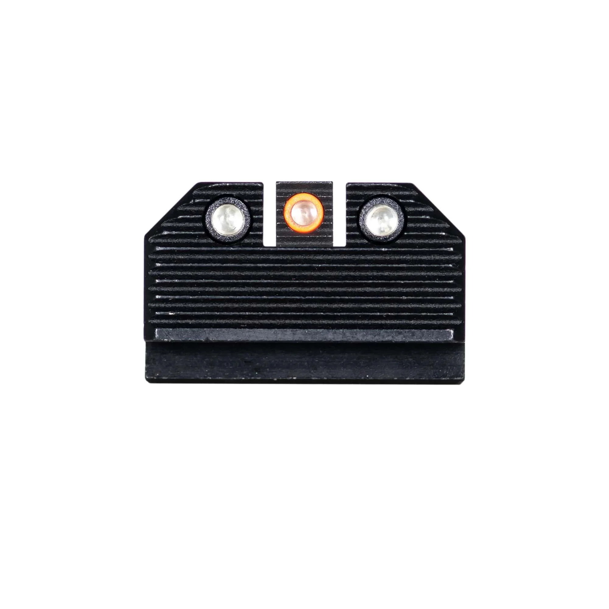 primary-42523 Night Fision Optics Ready Stealth Night Sight Set, black rear sight with orange center dot