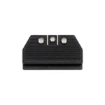 Night Fision Optics Ready Stealth, black sight set with three white dots, front view