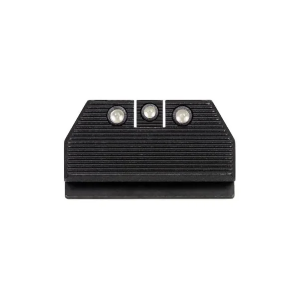 Night Fision Optics Ready Stealth, black sight set with three white dots, front view