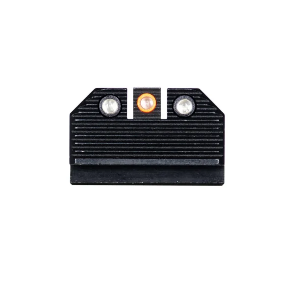 Night Fision Optics Ready Stealth Night Sight Set, front view with orange front dot and black rear