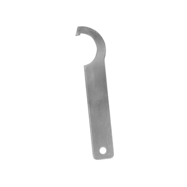Dead Air Wolverine Tool for Thread Inserts, flat grey metal hook tool with hanging hole