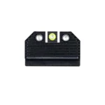 Night Fision Optics Ready Stealth Night Sight Set, front view of black sight with yellow center dot