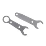 Dead Air Wrench Kit for Odessa 9, two flat silver wrenches with open ends, top view