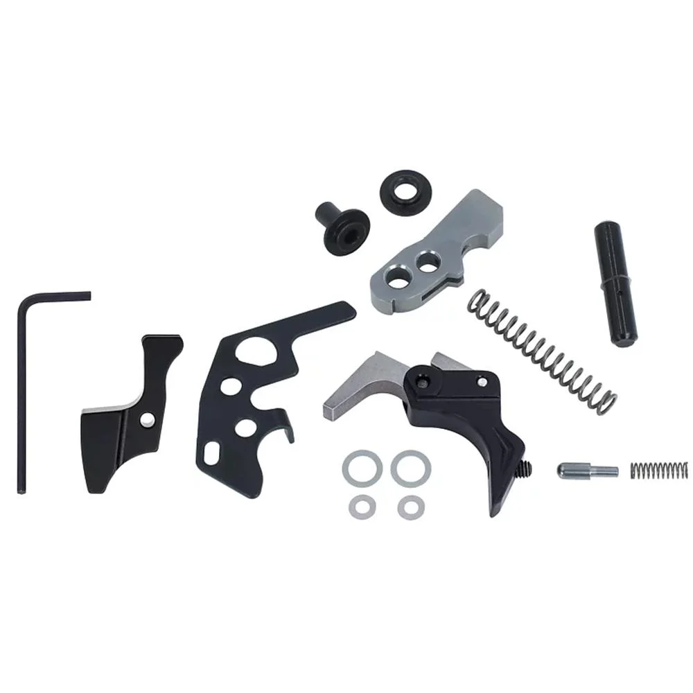 primary-42656 Volquartsen HP Action Kit Plus 10/22, black and silver internal parts, springs and hex key laid out