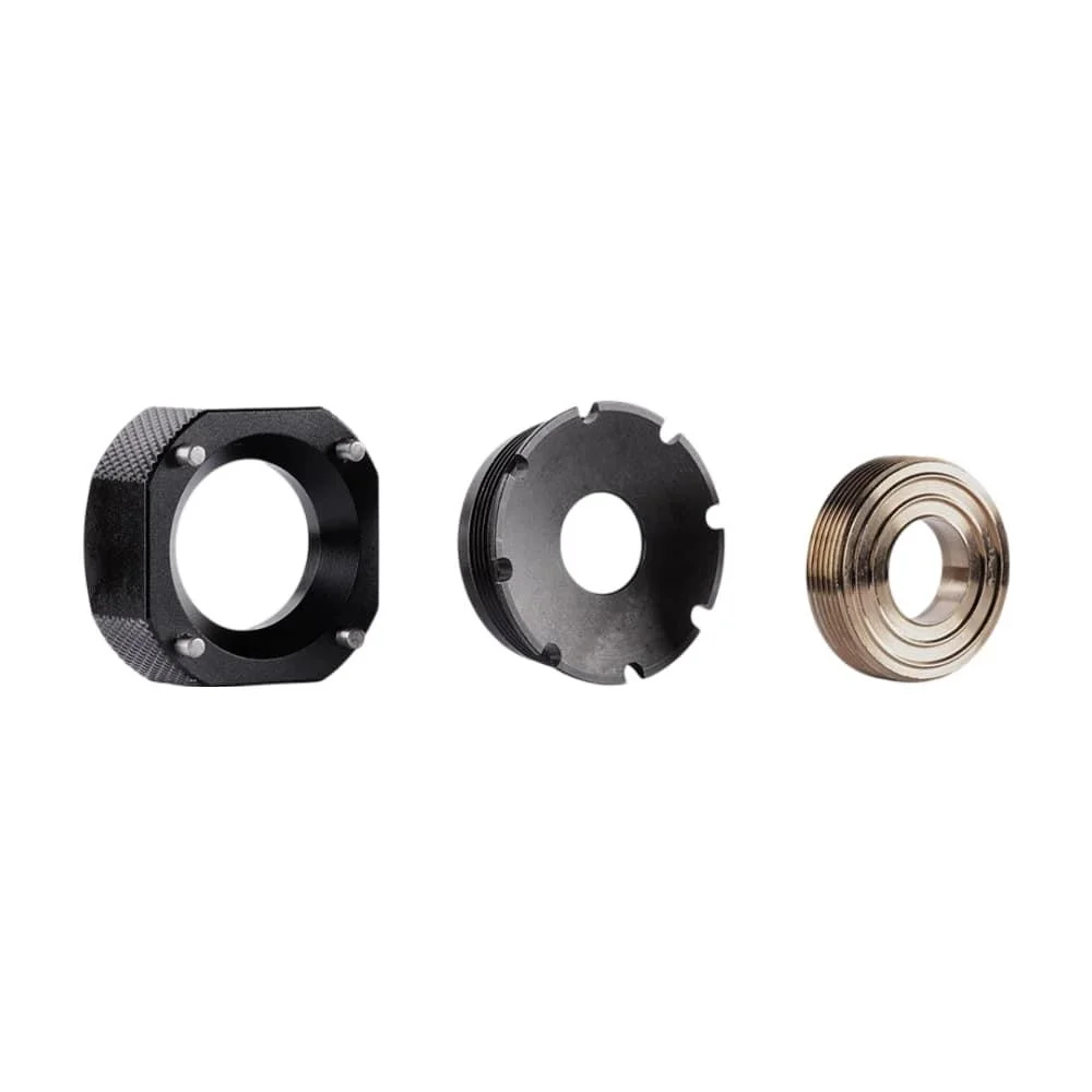 primary-42673 Dead Air R-Series Wipe Cap Assembly, three black and bronze circular metal components